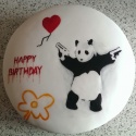 A Banksy inspired birthday cake for my daughters' birthday