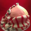 Reverse view of the giant cupcake