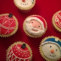 Lemon flavoured cupcakes festively decorated