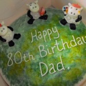 Birthday cake for a flat-cap wearing sheep farmer