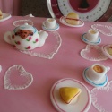 Miniature edible tea party.